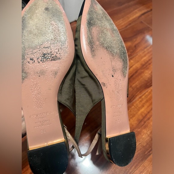 Aquazzura Colorblock Pattern Pointed-Toe Slingback - Picture 3 of 7